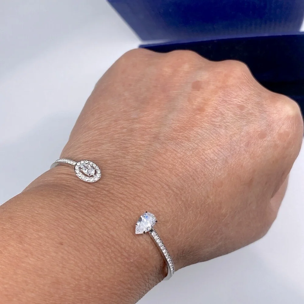 Swarovski Attract Bangle, White, Rhodium plating - Picture 11 of 16
